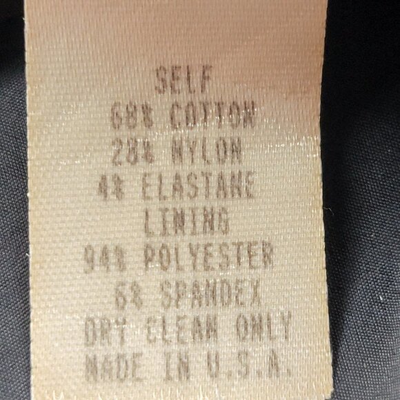 Nanette Lepore Black White Plaid Eyelet Skirt Lined Stretch Zip/Slit Back Size 6 - Picture 7 of 7